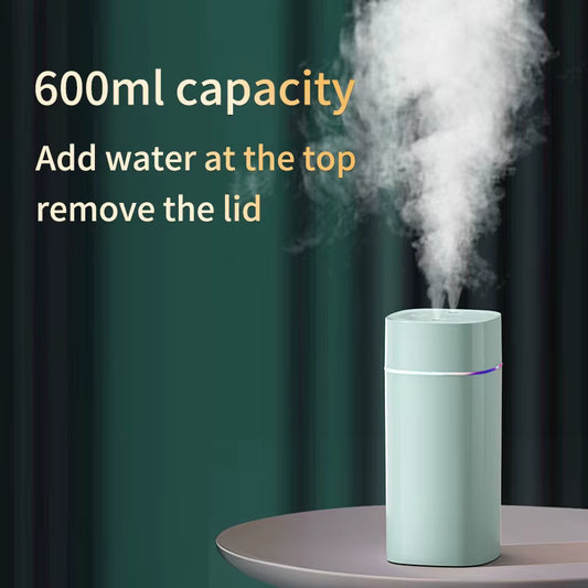 USB Air Humidifier 600ml – Double Spray Cool Mist Aromatherapy Diffuser